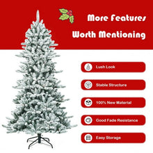 Load image into Gallery viewer, 7Ft Snow Flocked Slim Artificial Christmas Fir Tree