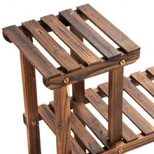 Load image into Gallery viewer, 6 Tier Wooden Shelf Storage Plant Rack Stand