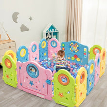 Load image into Gallery viewer, 14 Panel Kids Activity Center Baby Playpen with Gate