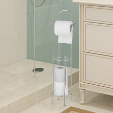 Load image into Gallery viewer, Free Standing Toilet Paper Roll Holder for Bathroom Storage