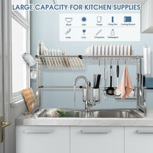 Load image into Gallery viewer, Stainless Steel Adjustable Dish Drainer Shelf