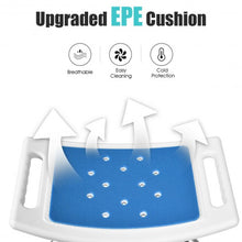 Load image into Gallery viewer, Shower Stool 6 Adjustable Height Non-Slip Padded Blue Seat