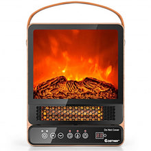 Load image into Gallery viewer, 1500W Electric Fireplace Tabletop Portable Space Heater w/3D Flame Effect-NA