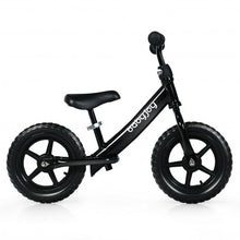 Load image into Gallery viewer, 12" Kids Balance No-Pedal Ride Pre Learn Bike with Adjustable Seat-Black