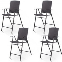 Load image into Gallery viewer, 4 pcs Rattan Wicker Folding Chairs
