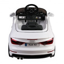 Load image into Gallery viewer, 12 V Audi A3 Kids Ride on Car with RC + LED Light + Music-White