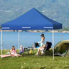 Load image into Gallery viewer, 10x10ft Pop up Gazebo with 4 Height and Adjust Folding Awning -300' Blue