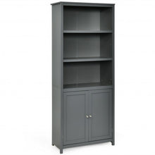 Load image into Gallery viewer, Bookcase Shelving Storage Wooden Cabinet Unit Standing Display Bookcase w/Doors