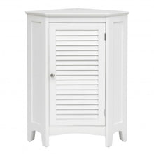 Load image into Gallery viewer, Corner Storage Cabinet Free Standing Bathroom Cabinet with Shutter Door