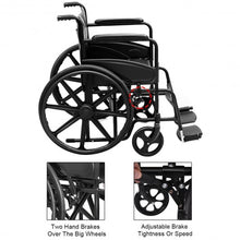 Load image into Gallery viewer, Lightweight Foldable Medical Wheelchair with Footrest