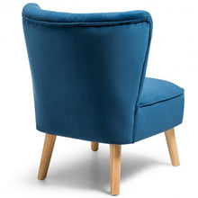 Load image into Gallery viewer, Armless Accent Chair Modern Velvet Leisure Chair-Blue