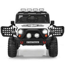 Load image into Gallery viewer, 12V Kids Remote Control Electric Ride On Truck Car with Lights and Music -White