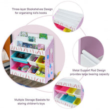 Load image into Gallery viewer, Kids Toy Storage Organizer Children Storage Bins & Book Sleeves