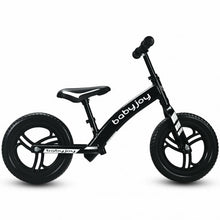 Load image into Gallery viewer, 12" Kids No-Pedal Balance Bike with Adjustable Seat-Black