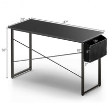 Load image into Gallery viewer, Modern Computer Desk Study Writing Table with Storage Bag for Home and Office-L