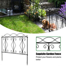 Load image into Gallery viewer, 24in x 8Ft Outdoor Decorative Garden Fence Set
