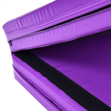 Load image into Gallery viewer, 6' x 38" x 4'' Purple Gymnastics Mat Two Folding Panel