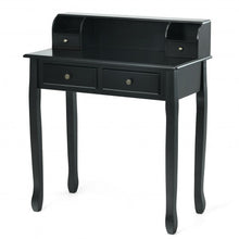 Load image into Gallery viewer, Removable Floating Organizer 2-Tier Mission Home Computer Vanity Desk-Black