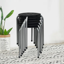 Load image into Gallery viewer, Set of 6 Portable Plastic Stack Stools -Gray