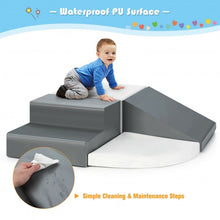 Load image into Gallery viewer, 4-Piece Indoor Toddler Playtime Corner Climber Play Set-White
