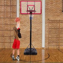 Load image into Gallery viewer, 10' Height Adjustable Hoop Stand Basketball Backboard w/ Wheels