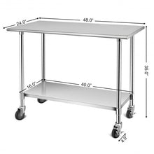Load image into Gallery viewer, NSF Stainless Steel Commercial Kitchen Prep & Work Table