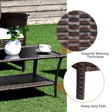 Load image into Gallery viewer, 4 Pcs Outdoor Patio Rattan Furniture Wicker Sofa Set