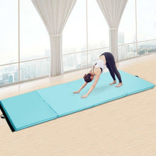 Load image into Gallery viewer, 4' x 10' x 2" Thick Folding Panel Aerobics Exercise Gymnastics Mat-Blue