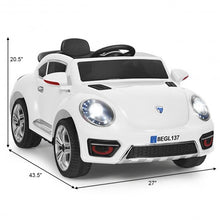Load image into Gallery viewer, Kids Electric Ride On Car Battery Powered -White