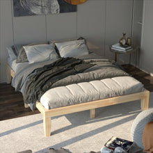Load image into Gallery viewer, Queen Size 14" Wooden Bed Mattress Frame-Natural