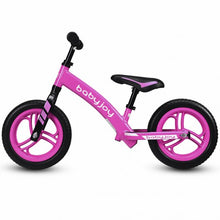 Load image into Gallery viewer, 12" Kids No-Pedal Balance Bike with Adjustable Seat-Pink