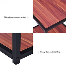 Load image into Gallery viewer, 20" Metal Square Side Table Coffee Stand Bottom with 2-Tier Shelf