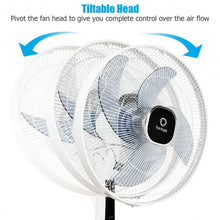 Load image into Gallery viewer, 15" 4 Blades 3-Speed Height Adjustable Remote Control Pedestal Fan