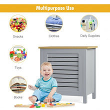Load image into Gallery viewer, Wooden Kids Toy Storage Organizer with Lid-Gray