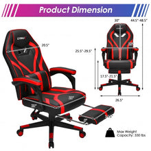 Load image into Gallery viewer, Computer Massage Gaming Recliner Chair with Footrest-Red