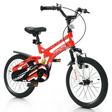 Load image into Gallery viewer, 16" Kids Bike Toddlers Adjustable Freestyle Bicycle with Training Wheels-Red