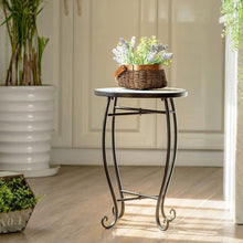 Load image into Gallery viewer, Outdoor Indoor Steel Accent Plant Stand Cobalt Table-Green