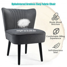 Load image into Gallery viewer, Set of 2 Armless Upholstered Leisure Accent Chair-Gray