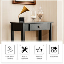 Load image into Gallery viewer, Small Space Console Table with Drawer for Living Room Bathroom Hallway-Black