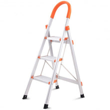 Load image into Gallery viewer, Non-slip 3 Step Aluminum Ladder Folding Platform Stool