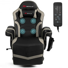 Load image into Gallery viewer, Ergonomic High Back Massage Gaming Chair with Pillow-Gray