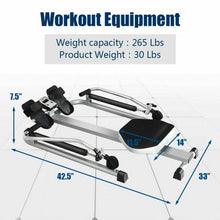 Load image into Gallery viewer, Exercise Adjustable Double Hydraulic Resistance Rowing Machine