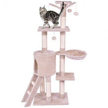 Load image into Gallery viewer, 56" Condo Scratching Posts Ladder Cat Play Tree