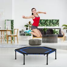 Load image into Gallery viewer, 50" Hexagonal Fitness Trampoline Exercise Rebounder with Pad-Blue