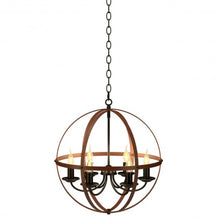 Load image into Gallery viewer, 6-Light Orb Chandelier Rustic Vintage Ceiling Lamp