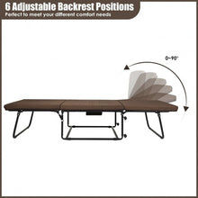 Load image into Gallery viewer, Folding Guest Sleeper Bed w/6 Position Adjustment-Brown