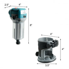 Load image into Gallery viewer, 1.25HP Palm Router Kit Variable Speed Woodworking with Dusthood