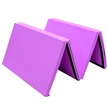 Load image into Gallery viewer, 4' x 10' x 2" Thick Folding Panel Aerobics Exercise Gymnastics Mat-Purple