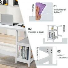 Load image into Gallery viewer, Trestle Computer Desk Home Office Workstation with Removable Shelves-White