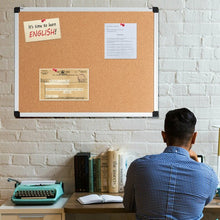Load image into Gallery viewer, 1 or 3 Pack 24" x 18" Cork Board Set with 10 Thumb Tacks-1 Pack